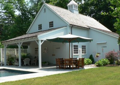 Pool House Barn with Open lean-to