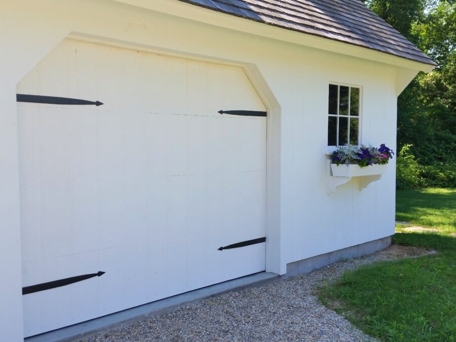 Natural Wood Barn with a Green Metal Roof