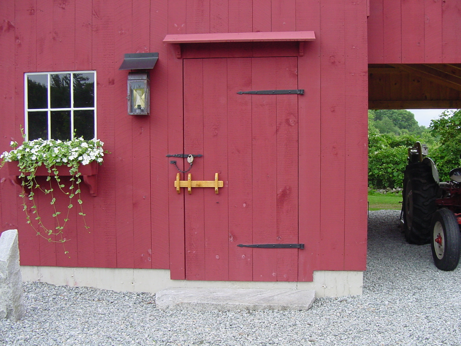 Natural Wood Barn with a Green Metal Roof