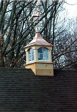 cupola with deer weathervane