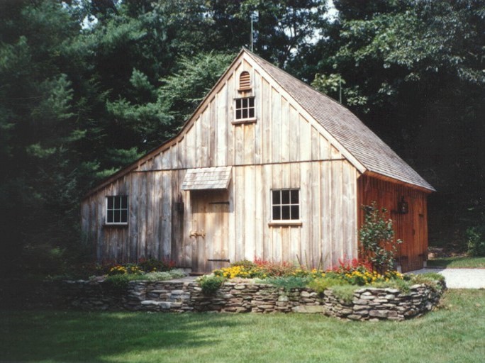 weathered Timber frame barn