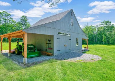 24' x 24' One Story Barn with Two 10' x 24' Open Lean-to's