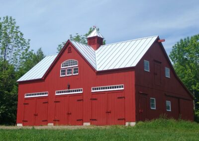 24' x 42' One & A Half Story Barn with 12' x 42' Enclosed Lean-to and Large Peak Dormer