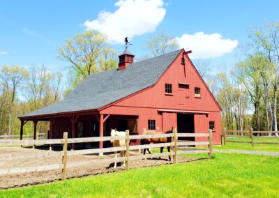 30' x 48' Gentleman's Horse Barn with 10' x 48' Open Lean-to