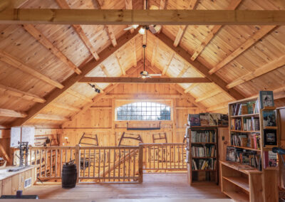 Interior Loft of 24' x 36' One & A Half Story Barn