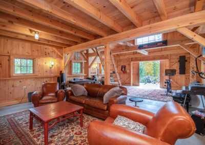 Interior of 20' x 30' One & A Half Story Barn