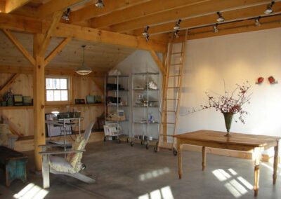Interior of 26' x 36' One Story Barn Studio