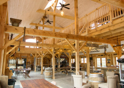 Interior of 26' x 72' One & A Half Story Barn with 12' x 72' Enclosed Lean-to